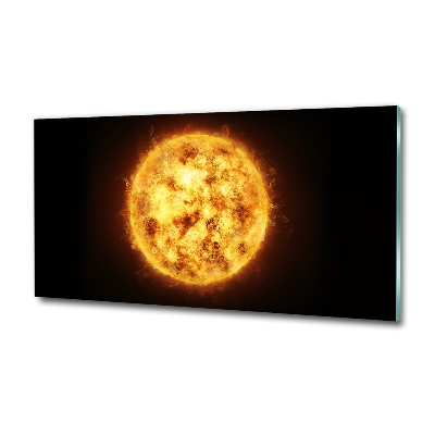 Cuadro de cristal templado moderno horizontal Sol