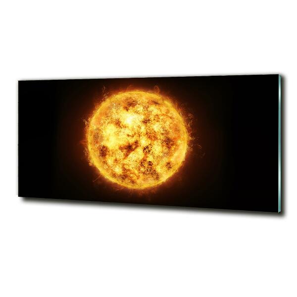 Cuadro de cristal templado moderno horizontal Sol