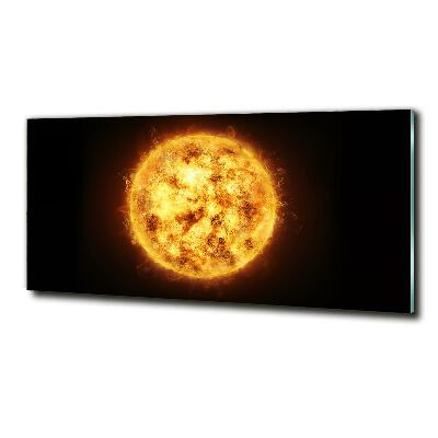 Cuadro de cristal templado moderno horizontal Sol