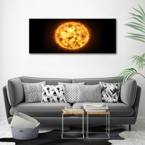 Cuadro de cristal templado moderno horizontal Sol