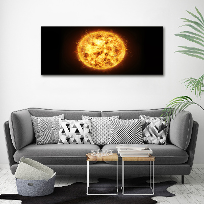 Cuadro de cristal templado moderno horizontal Sol