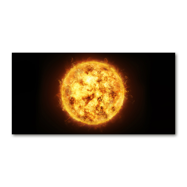Cuadro de cristal templado moderno horizontal Sol
