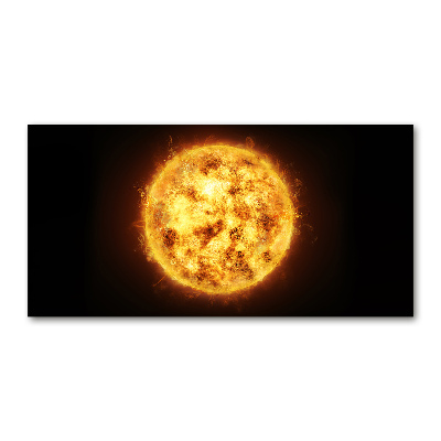 Cuadro de cristal templado moderno horizontal Sol