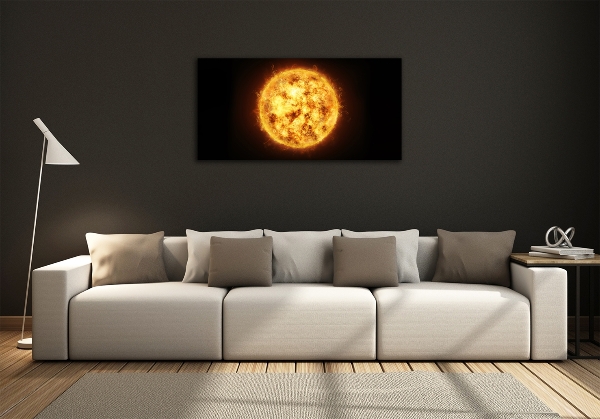 Cuadro de cristal templado moderno horizontal Sol