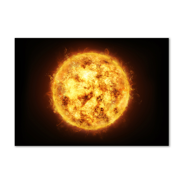 Cuadro de cristal templado moderno horizontal Sol