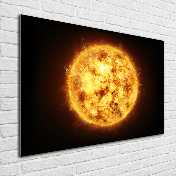 Cuadro de cristal templado moderno horizontal Sol