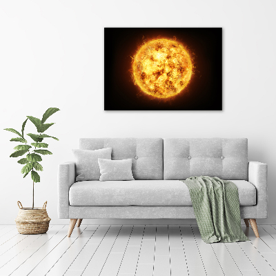 Cuadro de cristal templado moderno horizontal Sol