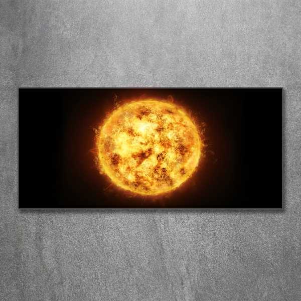 Cuadro de cristal templado moderno horizontal Sol