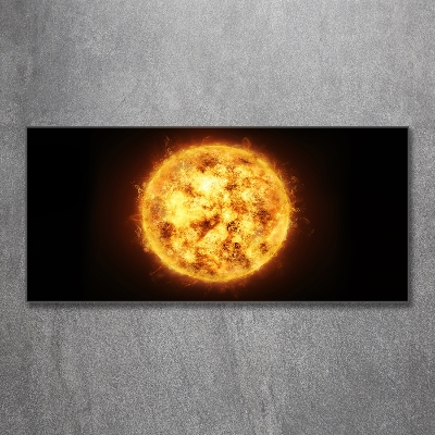 Cuadro de cristal templado moderno horizontal Sol