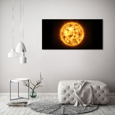 Cuadro de cristal templado moderno horizontal Sol