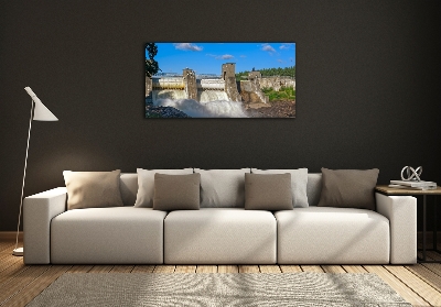 Cuadro de cristal templado moderno horizontal Presa de agua
