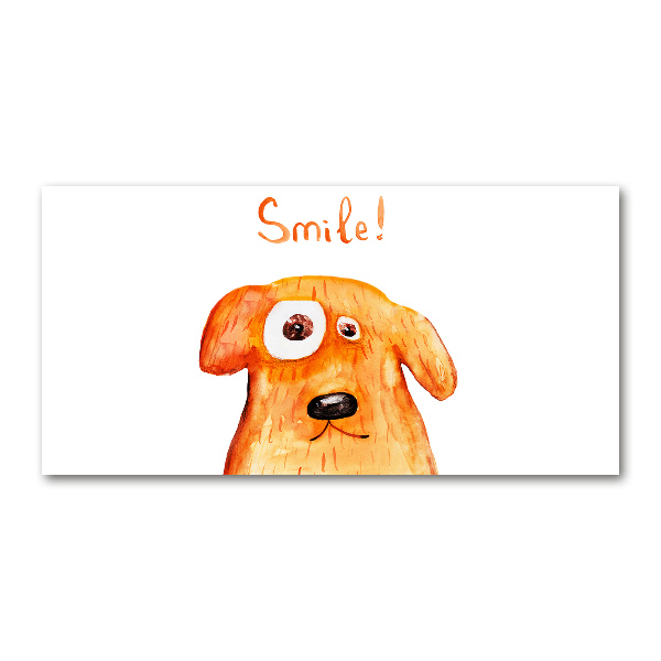 Foto en cristal de alta calidad con impresión uv horizontal Perro