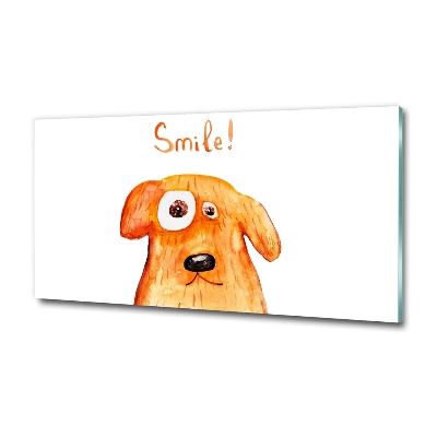 Foto en cristal de alta calidad con impresión uv horizontal Perro