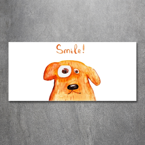 Foto en cristal de alta calidad con impresión uv horizontal Perro