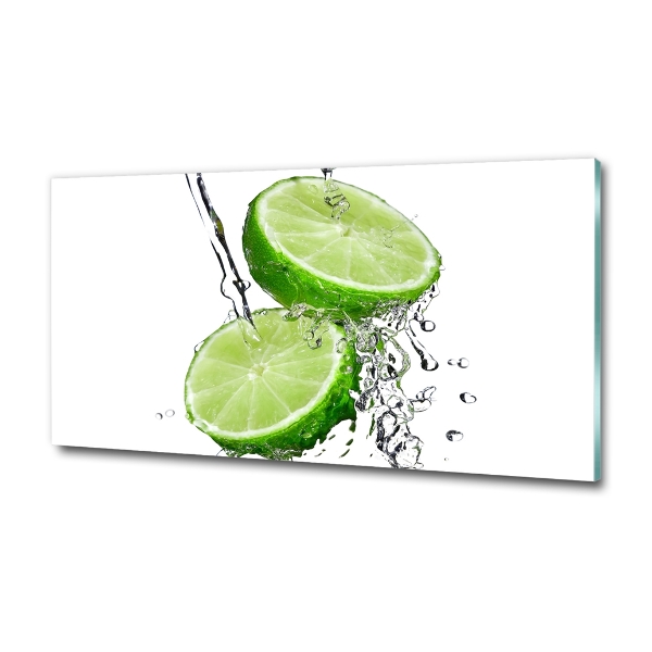 Foto en cristal de alta calidad con impresión uv horizontal Limas y agua