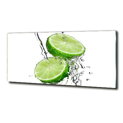 Foto en cristal de alta calidad con impresión uv horizontal Limas y agua