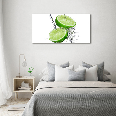 Foto en cristal de alta calidad con impresión uv horizontal Limas y agua