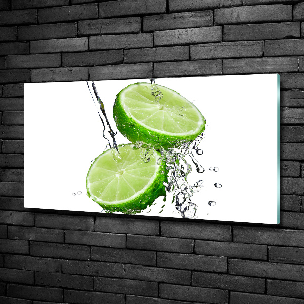 Foto en cristal de alta calidad con impresión uv horizontal Limas y agua