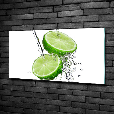 Foto en cristal de alta calidad con impresión uv horizontal Limas y agua