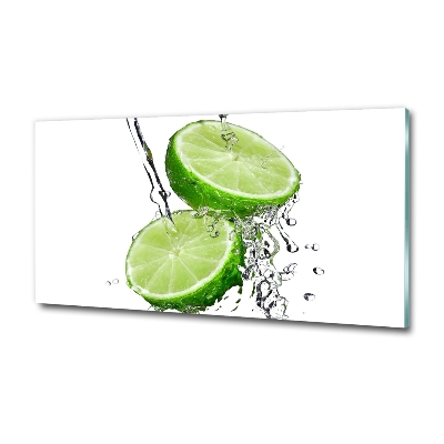 Foto en cristal de alta calidad con impresión uv horizontal Limas y agua