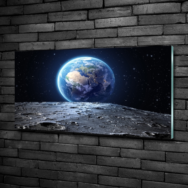 Impresión en cristal con acabado brillante horizontal Planeta Tierra