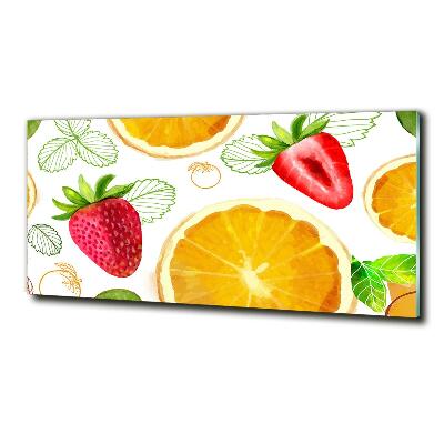 Impresión en cristal con acabado brillante horizontal Fruta