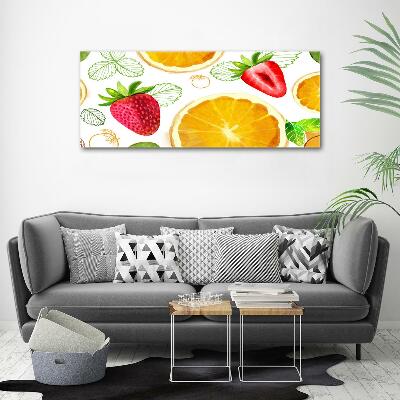 Impresión en cristal con acabado brillante horizontal Fruta