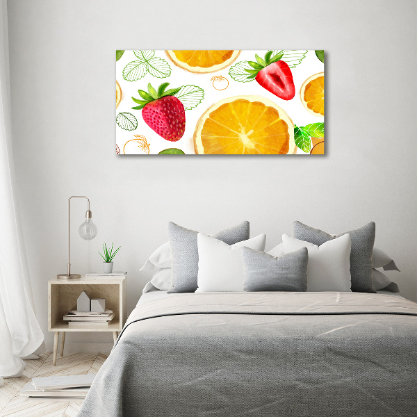 Impresión en cristal con acabado brillante horizontal Fruta
