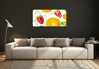 Impresión en cristal con acabado brillante horizontal Fruta