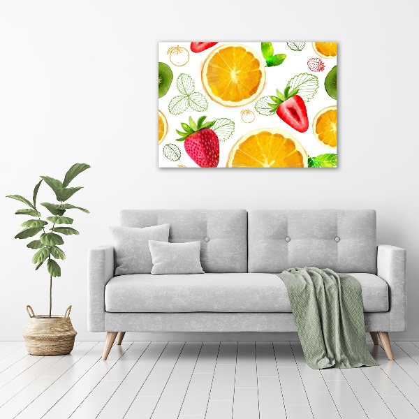 Impresión en cristal con acabado brillante horizontal Fruta