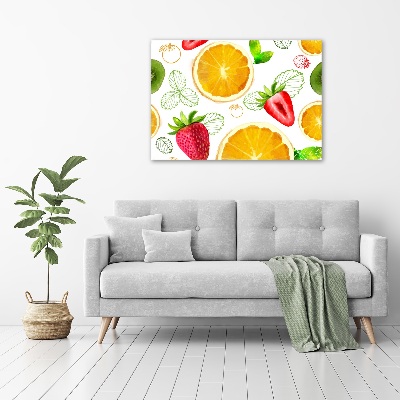 Impresión en cristal con acabado brillante horizontal Fruta