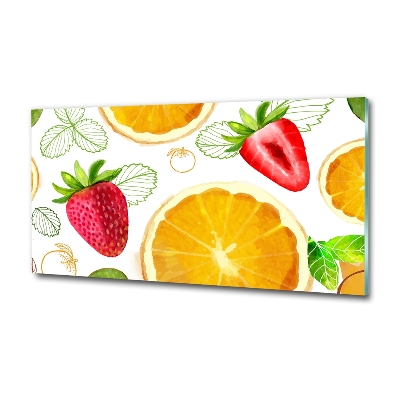Impresión en cristal con acabado brillante horizontal Fruta