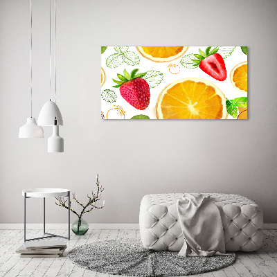 Impresión en cristal con acabado brillante horizontal Fruta