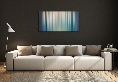 Foto en cristal de alta calidad con impresión uv horizontal Rayas azules