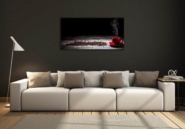 Impresión en cristal con acabado brillante horizontal Café aromático