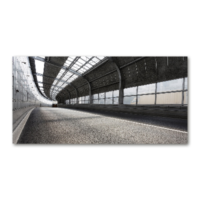 Foto en cristal de alta calidad con impresión uv horizontal Carretera en el túnel