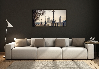 Cuadro de cristal templado moderno horizontal Londres en otoño