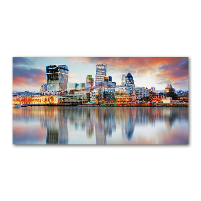 Impresión en cristal con acabado brillante horizontal Panorama de Londres