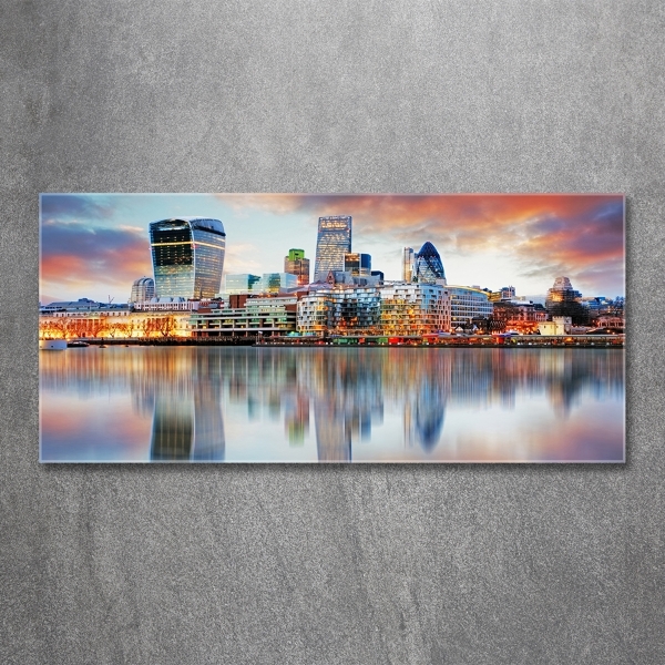 Impresión en cristal con acabado brillante horizontal Panorama de Londres