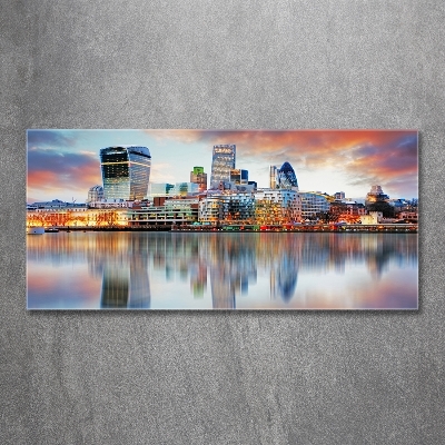 Impresión en cristal con acabado brillante horizontal Panorama de Londres