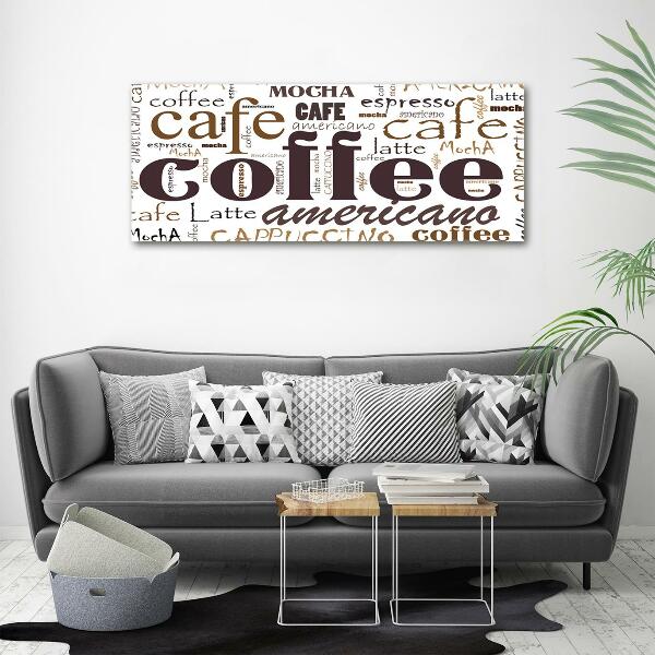 Cuadro de cristal templado moderno horizontal Café