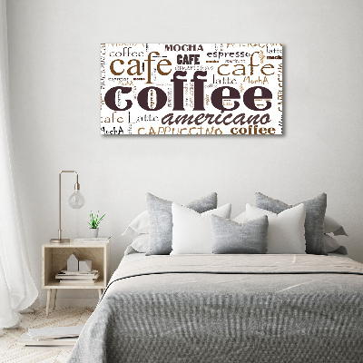 Cuadro de cristal templado moderno horizontal Café