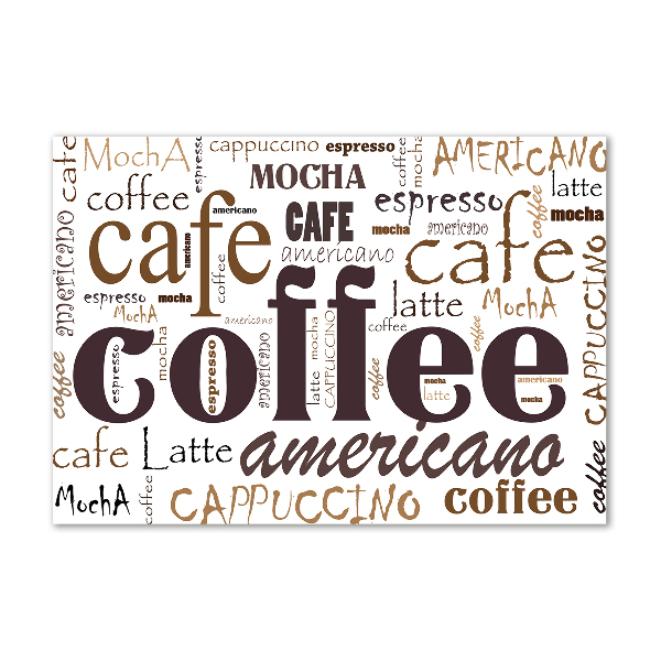 Cuadro de cristal templado moderno horizontal Café