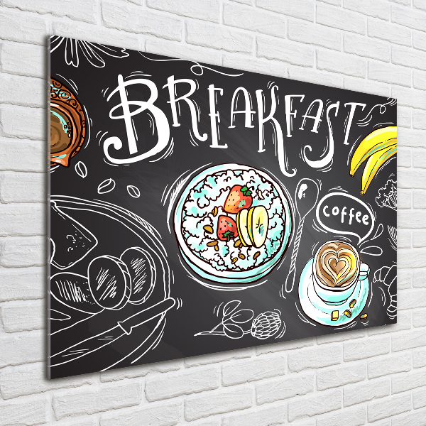 Impresión en cristal con acabado brillante horizontal Desayuno