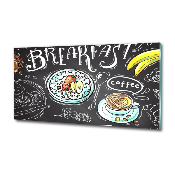 Impresión en cristal con acabado brillante horizontal Desayuno