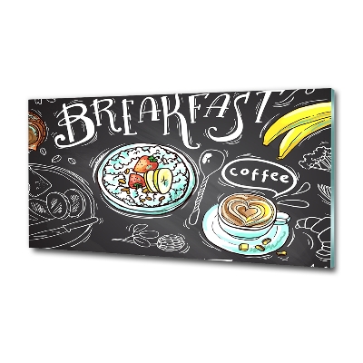 Impresión en cristal con acabado brillante horizontal Desayuno