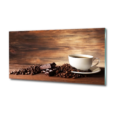 Foto en cristal de alta calidad con impresión uv horizontal Café y chocolate