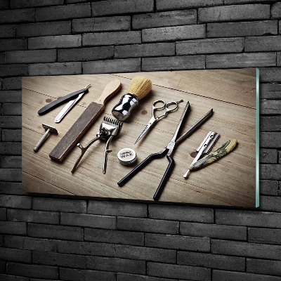 Impresión en cristal con acabado brillante horizontal Peluquería masculina