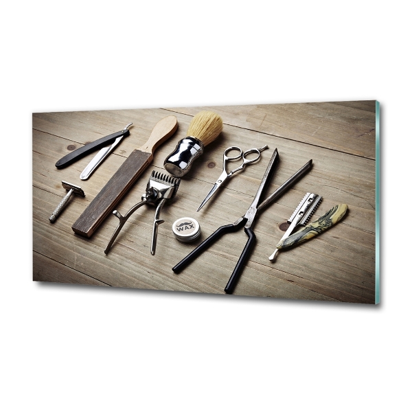 Impresión en cristal con acabado brillante horizontal Peluquería masculina