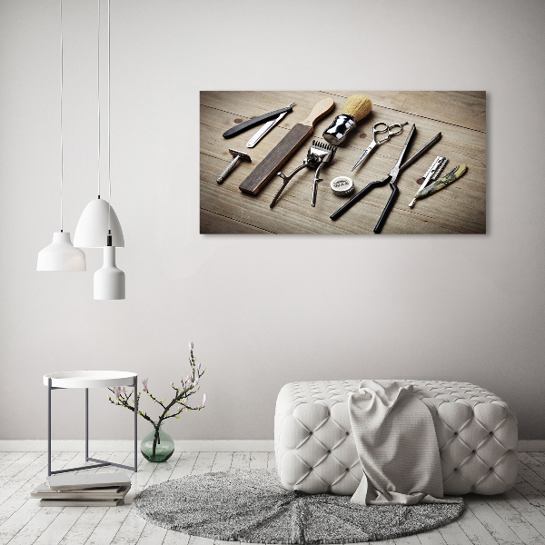 Impresión en cristal con acabado brillante horizontal Peluquería masculina